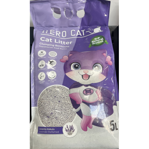 КОТЕШКА ТОАЛЕТНА HERO CAT 5кг Лавандула 